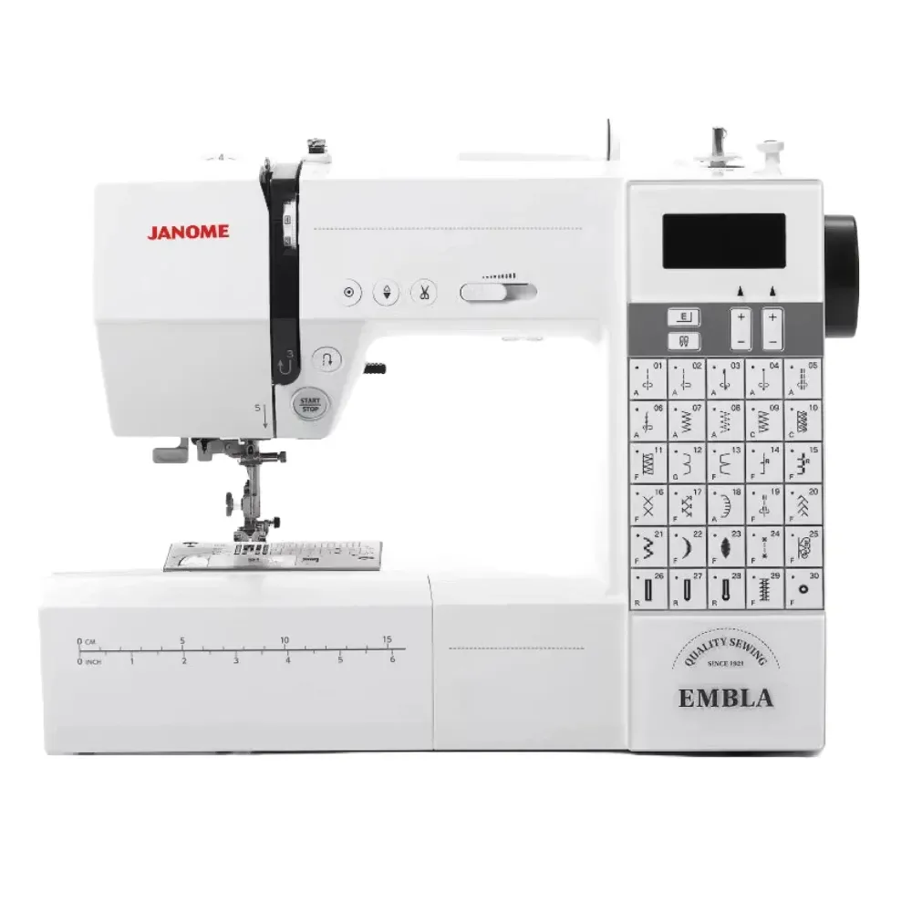 Janome Embla med extra pressarfötter