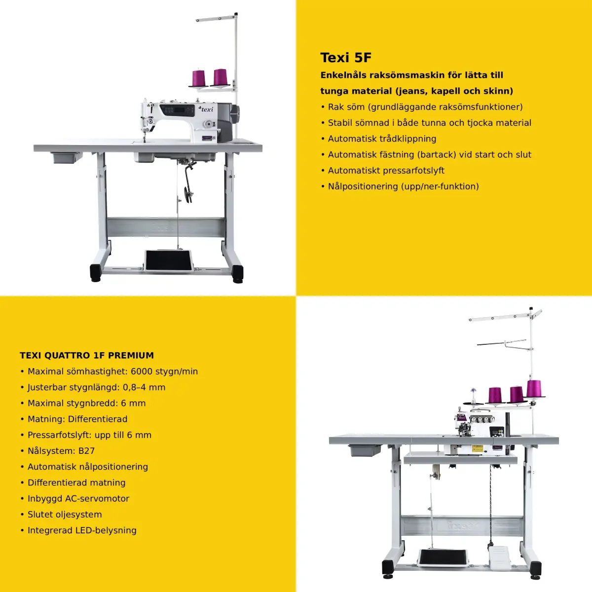 Paket Texi Quattro 1F och Texi Tronic 5F